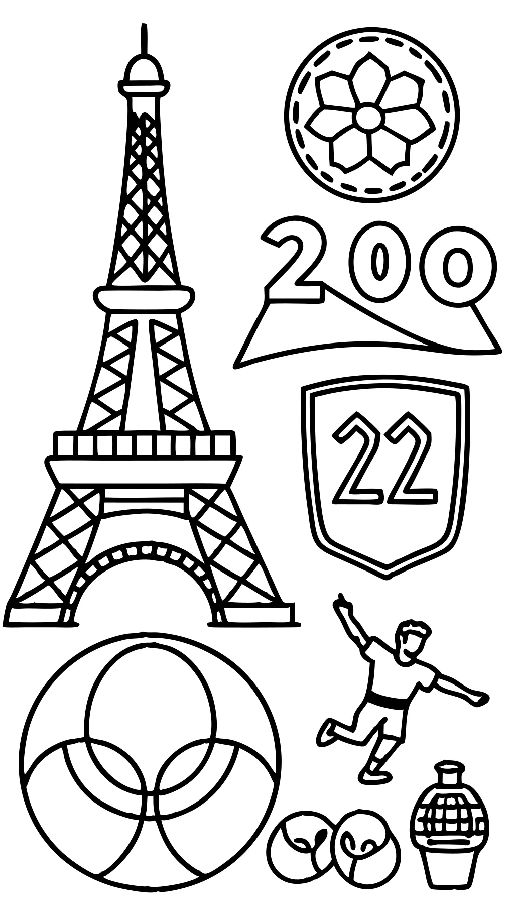 coloriages des Jeux olympiques de Paris